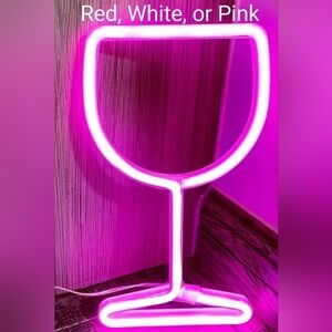 Wine Glass Neon Light